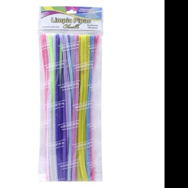 LIMPIAPIPAS BOL. C100 PZ. COL. SURT. PASCUA C.100